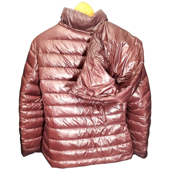 Calvin Klein Puffer Jacket Size Medium Burgundy/Maroon Lightweight Premium Down - Picture 13 of 15